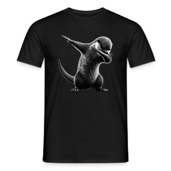 Funny Dabbing Otter Dance Animal Lover Dab - Men's T-Shirt - black - Front - AI Model Male 178 light (178cm)
