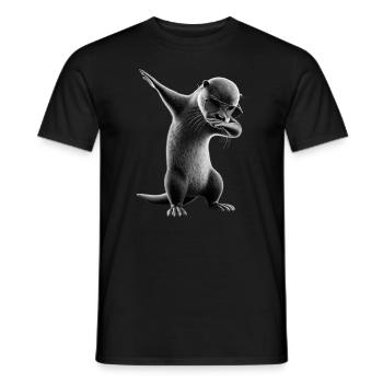 Funny Dabbing Otter Dance Animal Lover Dab - Men's T-Shirt - black - Front - AI Model Male 178 light (178cm)