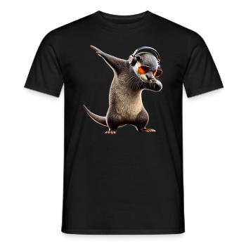 Funny Dabbing Otter Dance Animal Lover Dab - Men's T-Shirt - black - Front - AI Model Male 178 light (178cm)