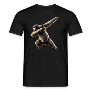Lustiges Dabbing Faultier Dance Tierliebhaber Dab - Männer T-Shirt - Schwarz - Vorne - AI Model Male 178 light (178cm)
