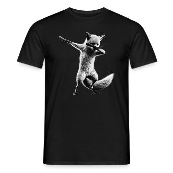 Lustiger Dabbing Fuchs Dance Tierliebhaber Dab - Männer T-Shirt - Schwarz - Vorne - AI Model Male 178 light (178cm)