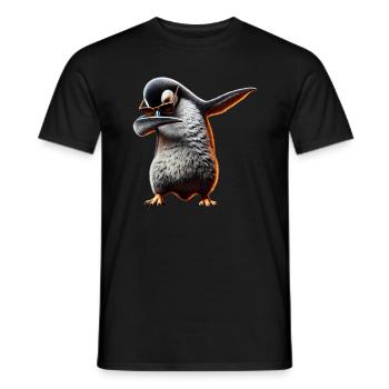 Lustiger Dabbing Pinguin Tanzen Tierliebhaber Dab - Männer T-Shirt - Schwarz - Vorne - AI Model Male 178 light (178cm)