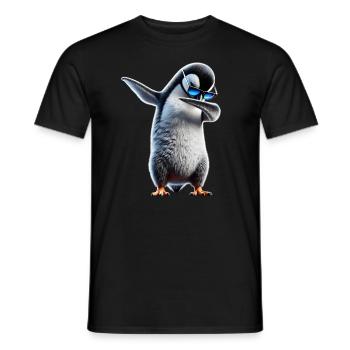 Lustiger Dabbing Pinguin Tanzen Tierliebhaber Dab - Männer T-Shirt - Schwarz - Vorne - AI Model Male 178 light (178cm)
