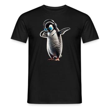 Lustiger Dabbing Pinguin Tanzen Tierliebhaber Dab - Männer T-Shirt - Schwarz - Vorne - AI Model Male 178 light (178cm)