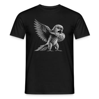 Funny Dabbing Parrot Bird Animal Lover Bird - Men's T-Shirt - black - Front - AI Model Male 178 light (178cm)