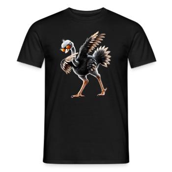 Lustiges Dabbing Straus Vogel Tierliebhaber Strauß - Männer T-Shirt - Schwarz - Vorne - AI Model Male 178 light (178cm)