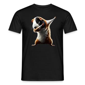 Funny Dabbing Guinea Pig Animal Lover Animal - Men's T-Shirt - black - Front - AI Model Male 178 light (178cm)