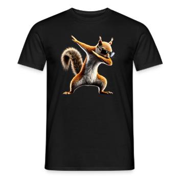 Drôle Dabbing Écureuil Amoureux des animaux Animaux - T-shirt homme - noir - Devant - AI Model Male 178 light (178cm)