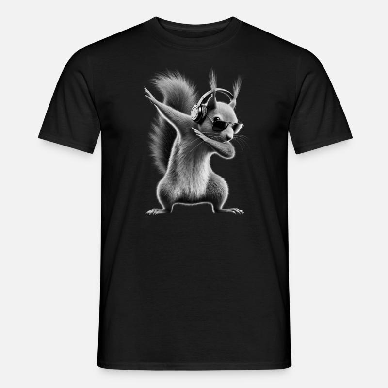 Lustiges Dabbing Eichhörnchen Tierliebhaber Tiere - Männer T-Shirt - Schwarz