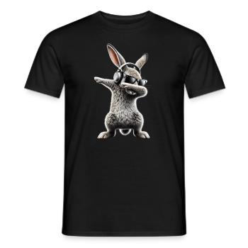Lustiges Dabbing Kaninchen Tierliebhaber Tiere - Männer T-Shirt - Schwarz - Vorne - AI Model Male 178 light (178cm)