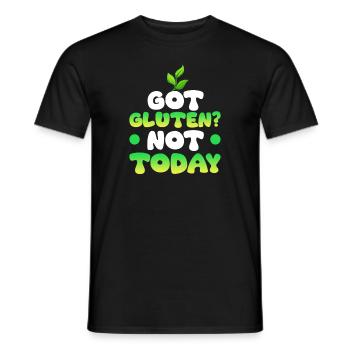 Aujourd’hui, il n’y a plus de gluten - T-shirt homme - noir - Devant - AI Model Male 178 light (178cm)