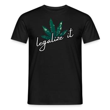 Légaliser la marijuana Cannabis Weed Ganja Mary Jane - T-shirt homme - noir - Devant - AI Model Male 178 light (178cm)