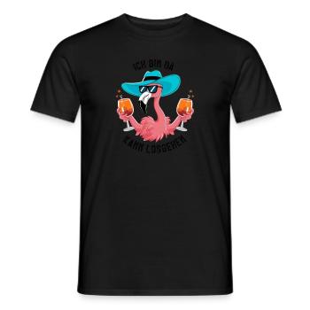 Festival de carnaval Costume de flamant rose de carnaval - T-shirt homme - noir - Devant - AI Model Male 178 light (178cm)