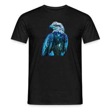 Adler Motiv Tier Tierliebhaber Vogel Kunst Natur - Männer T-Shirt - Schwarz - Vorne - AI Model Male 178 light (178cm)