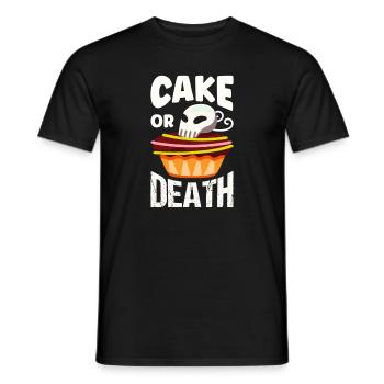 Funny cake or death - Men's T-Shirt - black - Front - AI Model Male 178 light (178cm)