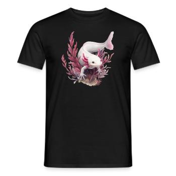 Axolotl Motif Tail Lurch Animal Lover Headphones - Men's T-Shirt - black - Front - AI Model Male 178 light (178cm)