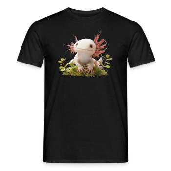 Axolotl Motif Tail Lurch Animal Lover Headphones - Men's T-Shirt - black - Front - AI Model Male 178 light (178cm)