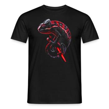 Chamäleon Motiv Tier Tierliebhaber Reptilien Echse - Männer T-Shirt - Schwarz - Vorne - AI Model Male 178 light (178cm)