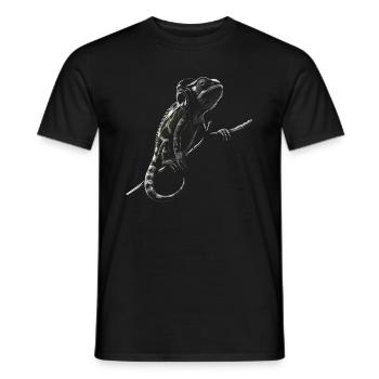 Chamäleon Motiv Tier Tierliebhaber Reptilien Echse - Männer T-Shirt - Schwarz - Vorne - AI Model Male 178 light (178cm)