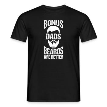 Bonus Daddy's beards are better - Men's T-Shirt - black - Front - AI Model Male 178 light (178cm)