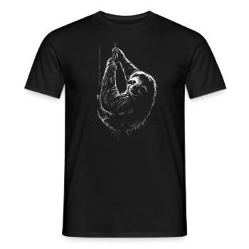 Drôle paresseux Art Animal paresseux animaux animaux sauvages - T-shirt homme - noir - Devant - AI Model Male 178 light (178cm)