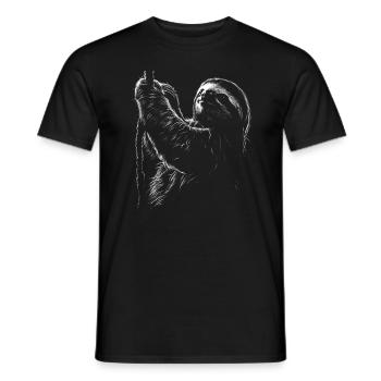 Funny Sloth Art Animal Sloth Wildlife Animals - Men's T-Shirt - black - Front - AI Model Male 178 light (178cm)