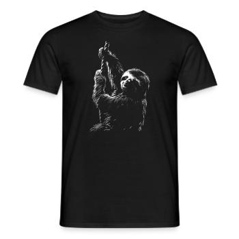 Funny Sloth Art Animal Sloth Wildlife Animals - Men's T-Shirt - black - Front - AI Model Male 178 light (178cm)