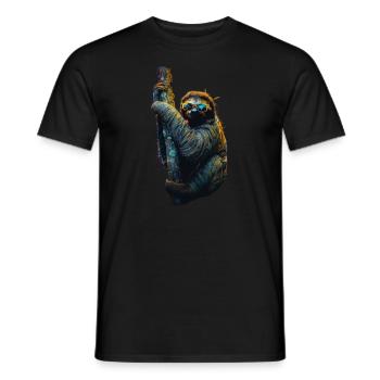 Drôle paresseux Art Animal paresseux animaux animaux sauvages - T-shirt homme - noir - Devant - AI Model Male 178 light (178cm)