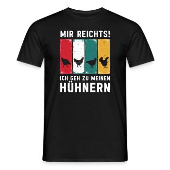 Farm Farmer Hens Chicken Chickens - Men's T-Shirt - black - Front - AI Model Male 178 light (178cm)