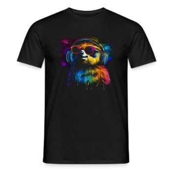 Funny Sloth Art Animal Sloth Wildlife Animals - Men's T-Shirt - black - Front - AI Model Male 178 light (178cm)