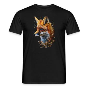 Drôle Renard Renard Art Animal Nature Animaux Animaux Sauvages - T-shirt homme - noir - Devant - AI Model Male 178 light (178cm)