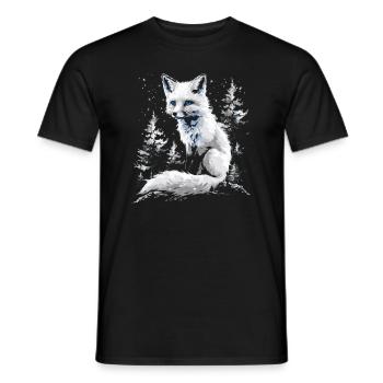 Drôle Renard Renard Art Animal Nature Animaux Animaux Sauvages - T-shirt homme - noir - Devant - AI Model Male 178 light (178cm)