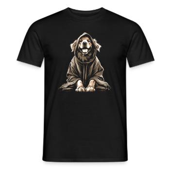 Funny Golden Retriever Dog Art Dog Owner - Men's T-Shirt - black - Front - AI Model Male 178 light (178cm)