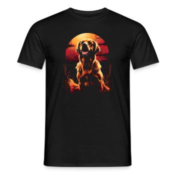 Funny Golden Retriever Dog Art Dog Owner - Men's T-Shirt - black - Front - AI Model Male 178 light (178cm)