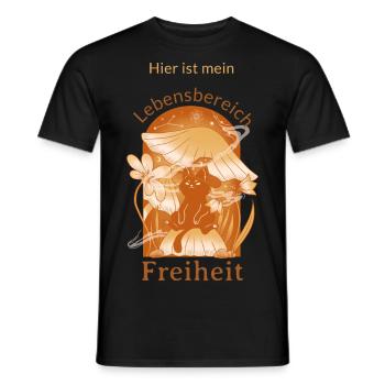 Hier ist mein Lebensbereich Freiheit - Männer T-Shirt - Schwarz - Vorne - AI Model Male 178 light (178cm)