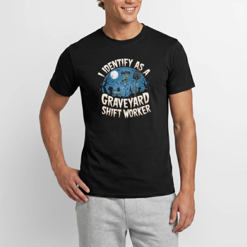 I Identify As A Graveyard Shift Worker Men’s T-shirt