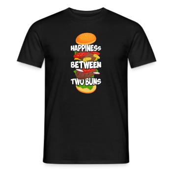 Le bonheur entre deux rouleaux - T-shirt homme - noir - Devant - AI Model Male 178 light (178cm)