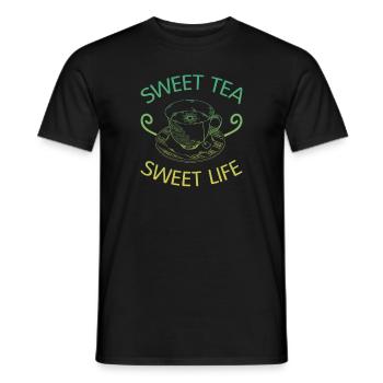 Sweet Tea Sweet Life - Men's T-Shirt - black - Front - AI Model Male 178 light (178cm)