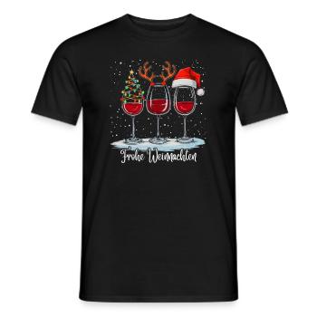 Funny Christmas Outfit Women Merry Christmas - Men's T-Shirt - black - Front - AI Model Male 178 light (178cm)