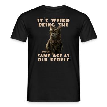 Drôles de chats disant adultes personnes âgées grand-mère grand-père - T-shirt homme - noir - Devant - AI Model Male 178 light (178cm)
