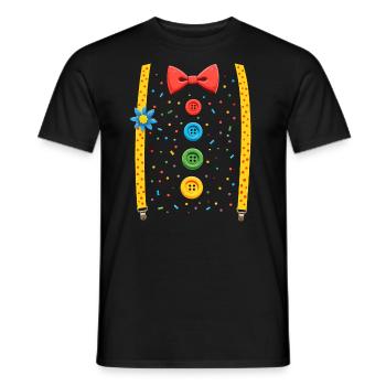 Clown Top Carnaval Costume Cirque Bouffons - T-shirt homme - noir - Devant - AI Model Male 178 light (178cm)