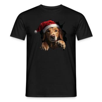 Hundebesitzer Hunde Weihnachten Weihnachts Hund - Männer T-Shirt - Schwarz - Vorne - AI Model Male 178 light (178cm)
