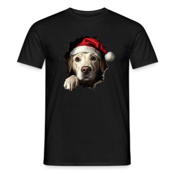 Hundebesitzer Hunde Weihnachten Weihnachts Hund - Männer T-Shirt - Schwarz - Vorne - AI Model Male 178 light (178cm)
