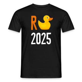 Cadeau Pension Pension Homme Femme Retraité 2025 - T-shirt homme - noir - Devant - AI Model Male 178 light (178cm)