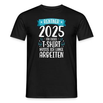 Cadeau Pension Pension Homme Femme Retraité 2025 - T-shirt homme - noir - Devant - AI Model Male 178 light (178cm)