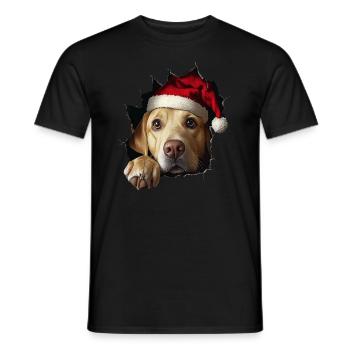 Hundebesitzer Hunde Weihnachten Weihnachts Hund - Männer T-Shirt - Schwarz - Vorne - AI Model Male 178 light (178cm)