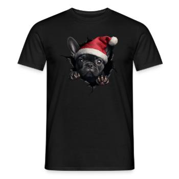Hundebesitzer Hunde Weihnachten Weihnachts Hund - Männer T-Shirt - Schwarz - Vorne - AI Model Male 178 light (178cm)