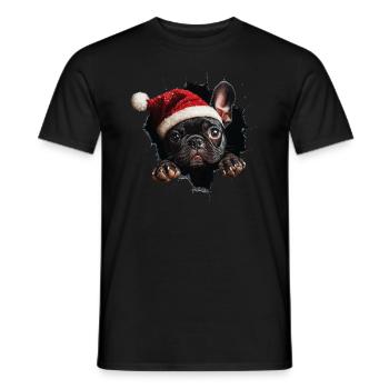 Hundebesitzer Hunde Weihnachten Weihnachts Hund - Männer T-Shirt - Schwarz - Vorne - AI Model Male 178 light (178cm)