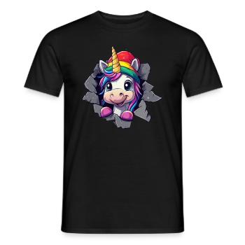 Licorne drôle Licornes de Noël Licorne - T-shirt homme - noir - Devant - AI Model Male 178 light (178cm)