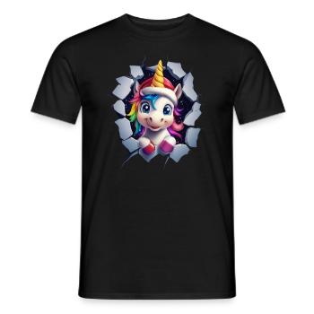 Licorne drôle Licornes de Noël Licorne - T-shirt homme - noir - Devant - AI Model Male 178 light (178cm)
